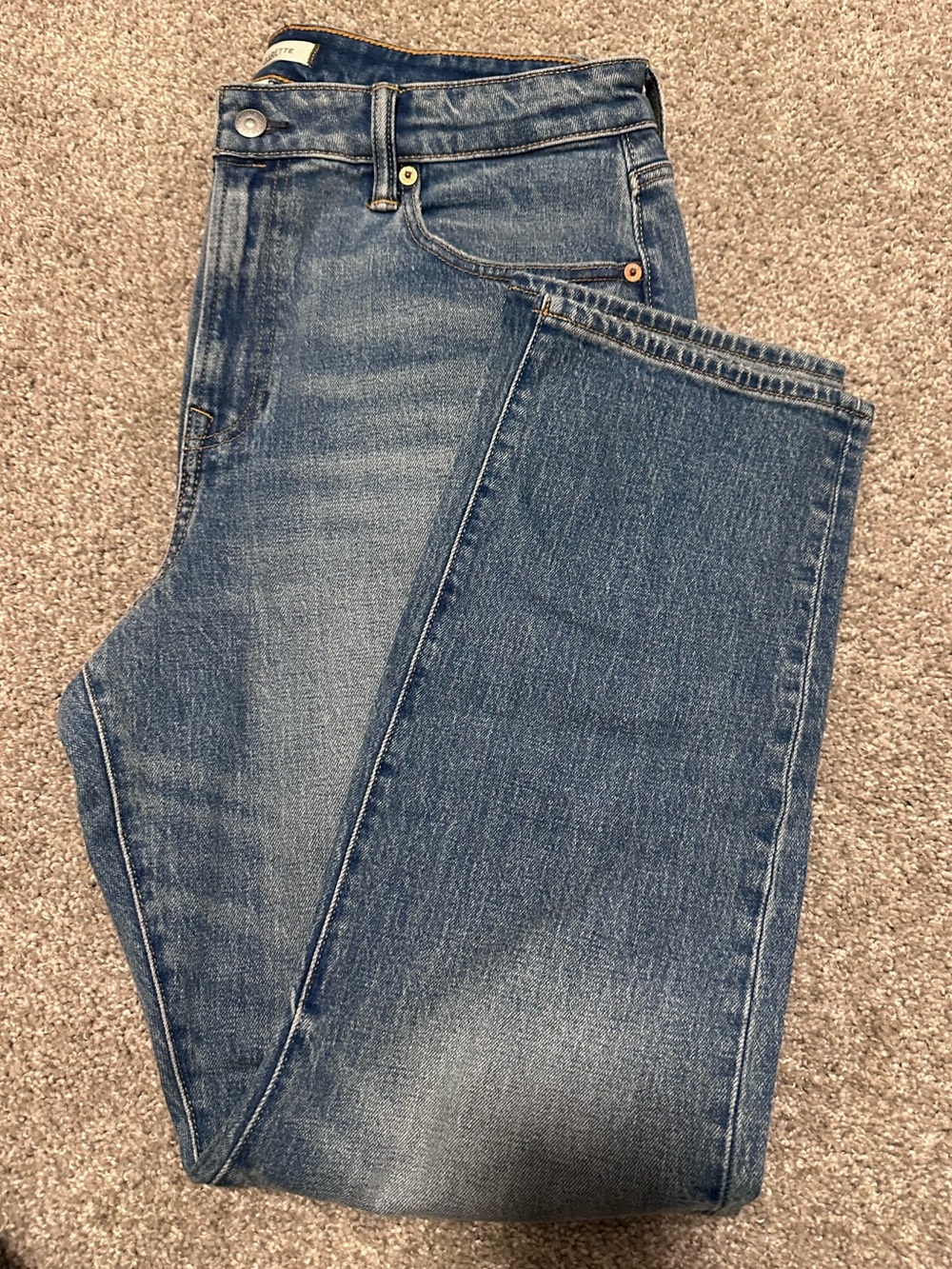 American Eagle Blue Denim Jeans - AE 77 Cigarette fit - Picture 2 of 4